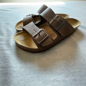 Birkenstock Dark Brown Leather Sandals